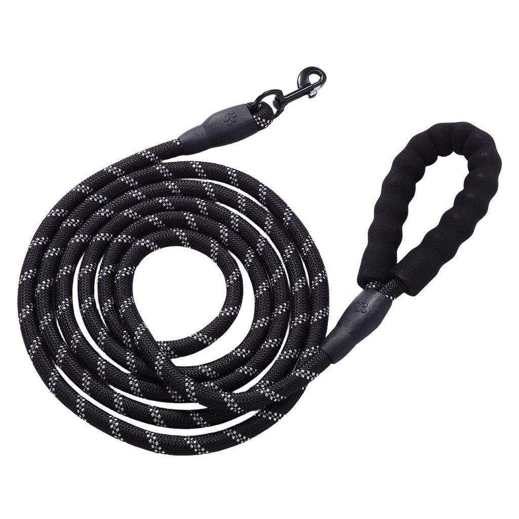 Dog Leash Reflective 9.84ft Nylon Rope Foam Padded Handle Pet Leash for Medium Large Dogs Walking Training