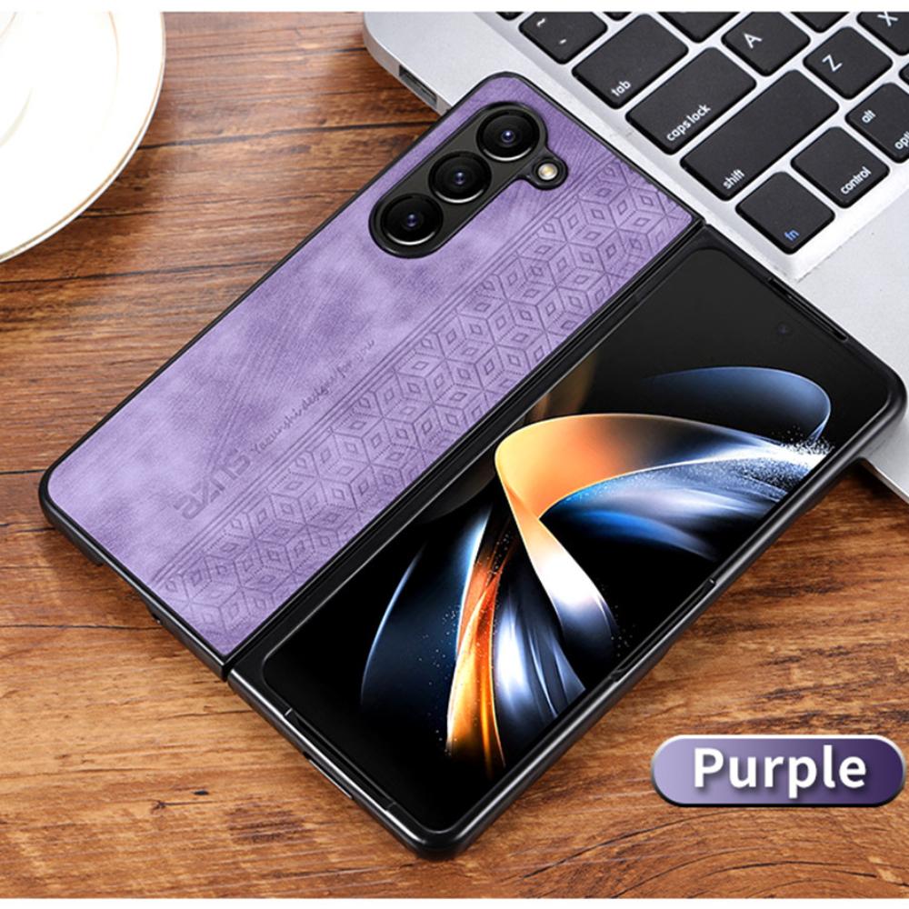 3D Embossing Case for Samsung Galaxy Z Fold 6 5 4 3 Fold6 5G Cover Soft Matte Leather Full Camera Protect Shell Fundas Coque