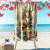 Graceful Deer Amidst Elegance Print Beach Towel, Quick Drying, Suitable for Travel, Outdoor Sports, Jogging, the Beach and Swimming, Gift