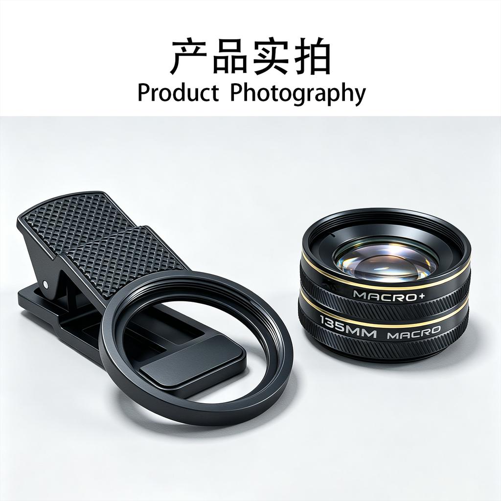Professional Photography Phone Camera 4K HD 37MM 135MM Macro Lens for Eyelashes Diamond Jewelry Smartphone Macro Lens