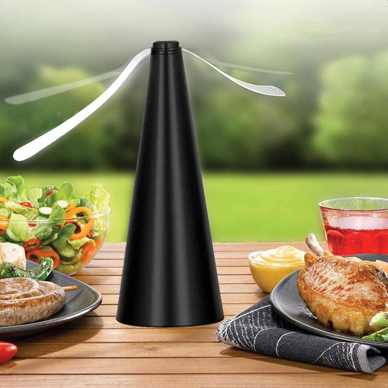 Fly Fans for Tables with Soft Blades, USB or Batteries Powered, Soundless and Portable Fly Fan Keeps Your Food Clean