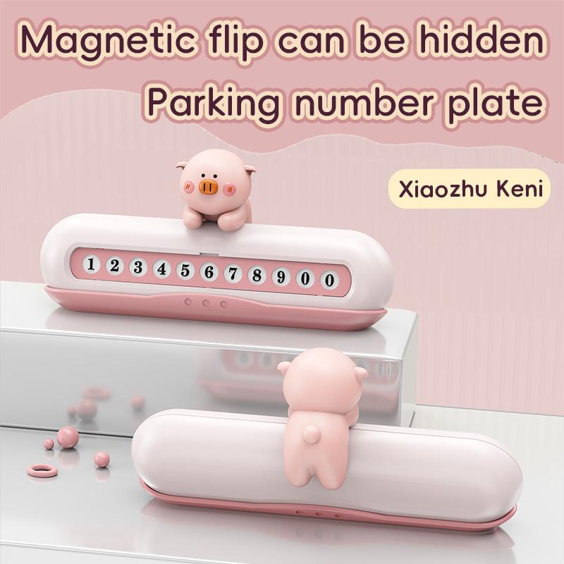 Easy-Install Magnetic Temporary Parking Number Plate with Flip-Hide Design