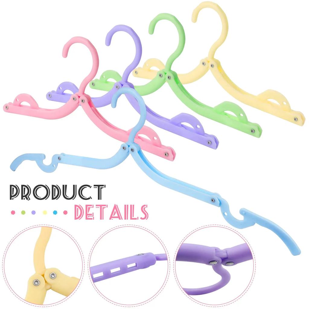 Folding Travel Hangers Portable Folding Clothes Hangers Travel Space Saving Foldable Clothes Drying Rack for Adult