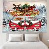 Christmas-Dog Print Tapestry, Backdrop, Easy Setup, Ideal for Bedroom, Office & Living Room, with Aesthetic Wall Hanging Decor.
