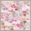 50pcs Love-Style Pink Graffiti Stickers for Suitcases & Phone Cases