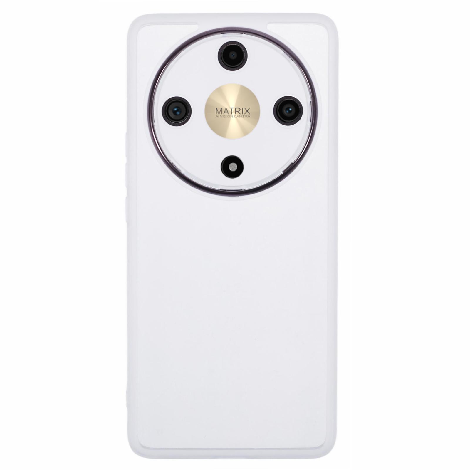 

DKSM Series For Honor Magic6 Lite 5G/X50 5G/X9b 5G Case Electroplated Camera Frame TPU Phone Cover Transparent White