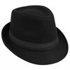 Winter Tweed Small Edge Men's Top Hat Jazz Hat Tweed Material Autumn and Winter Warm Hat Old Man Hat Winter Top Hat