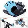 Fitness Exercise Gloves Anti Skid Breathable Sports Training Half Finger Gloves for Yoga Blue(L )