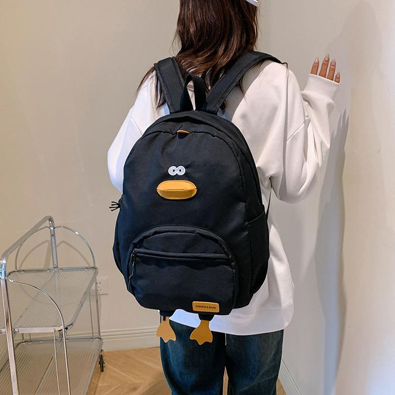 Cartoon Duckling Backpack Girl College Student Versatile High School Girl Backpack Student Schoolbag