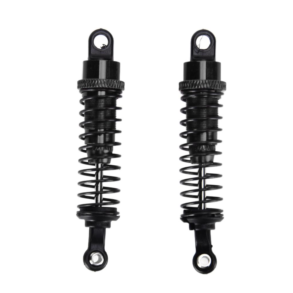 2PCS RC Shock Absorber FourWheel Drive Damper Aluminium Alloy for 1 16 Remote Control Monster(Black )