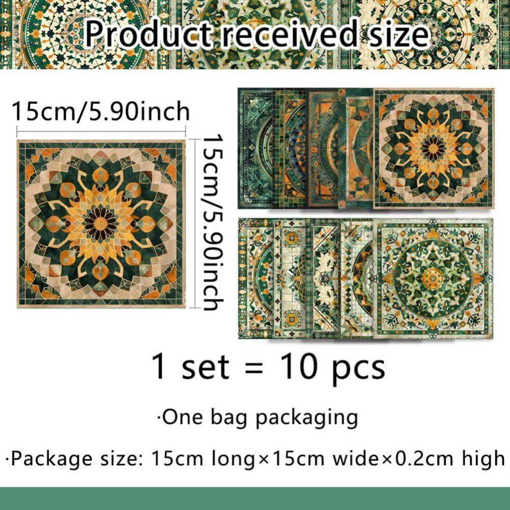 10Pcs Waterproof Backsplash Tile Stickers Multicolor Design Tile Decals  Bathroom Decor