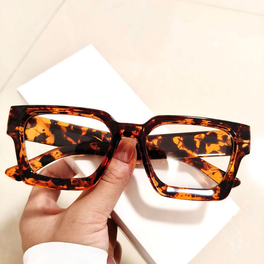 2025 Stylish Small Square Anti-Blue Light Glasses with Clear Lenses