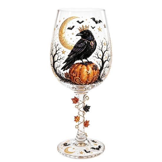Unique Cup Halloween Wine Glass, Spooky Ghost Cat Witch Pumpkin Drinking Glass for Artistic Kitchen Drinkware Wines, Cocktails, Spirits, Holiday