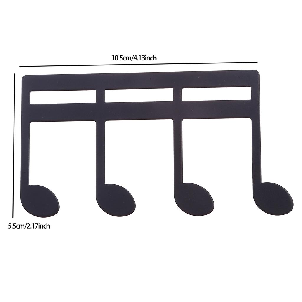 Musikalische Note Musikseitenhalter Professioneller Notenblattclip Mini Seitenfixierung Verschleißfest Klaviernotenclips Schreibwaren Schwarz