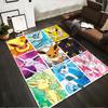 "Pokemon Eeveelutions Rug with Colorful Cartoon Characters Design" Suitable for Use As an Anti-slip for Living Room Bedroom Sofas