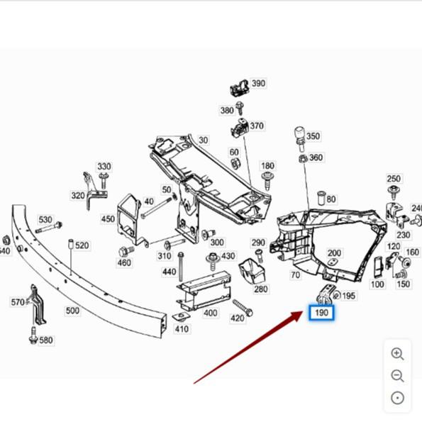 Mercedes-Benz W222 S300 Bracket Set: 2226205900, 2226206000