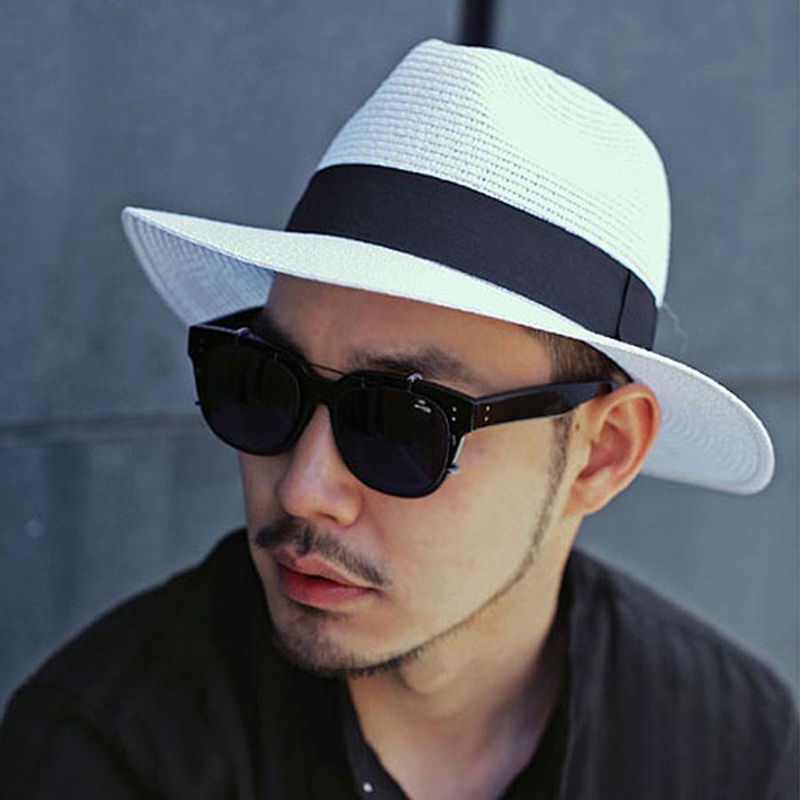 Men's Jazz Rim Hat Summer Travel Vacation Beach Hat Sun Hat Panama Rim Hat