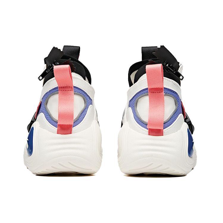 Anta Lunar Eclipse High-Top Breathable Durable Running Shoes Women sneaker White Black Purple 12946606-2