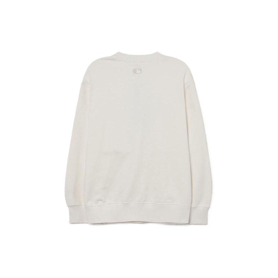 MLB New York Yankees Letter Pattern Printed Crewneck Sweatshirt Unisex sweatshirt Cream 3AMTV0131-50CRS