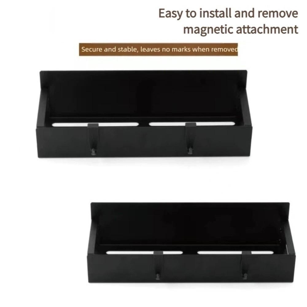 Stainless Steel Refrigerator Side Shelf No Drilling Magnetic Rack Kitchen Hanging Basket Kitchen