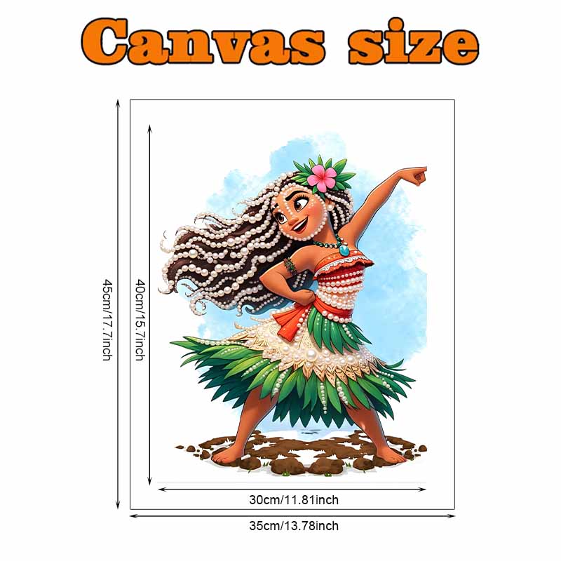 Disney Pearl Art Moana DIY Handmade Pearl  Gemstone Art Kit Special Shapes Home Wall Decor Crafts