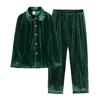 Children's Gold Velvet Pajamas - Autumn/Winter Homewear for Boys and Girls