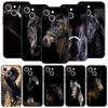 Running Horse Wild Animals Luxury Phone Case For iPhone 13 15 14 12 Mini 11 Pro MAX XR X SE XS 7 8 Plus Black Protection Cover
