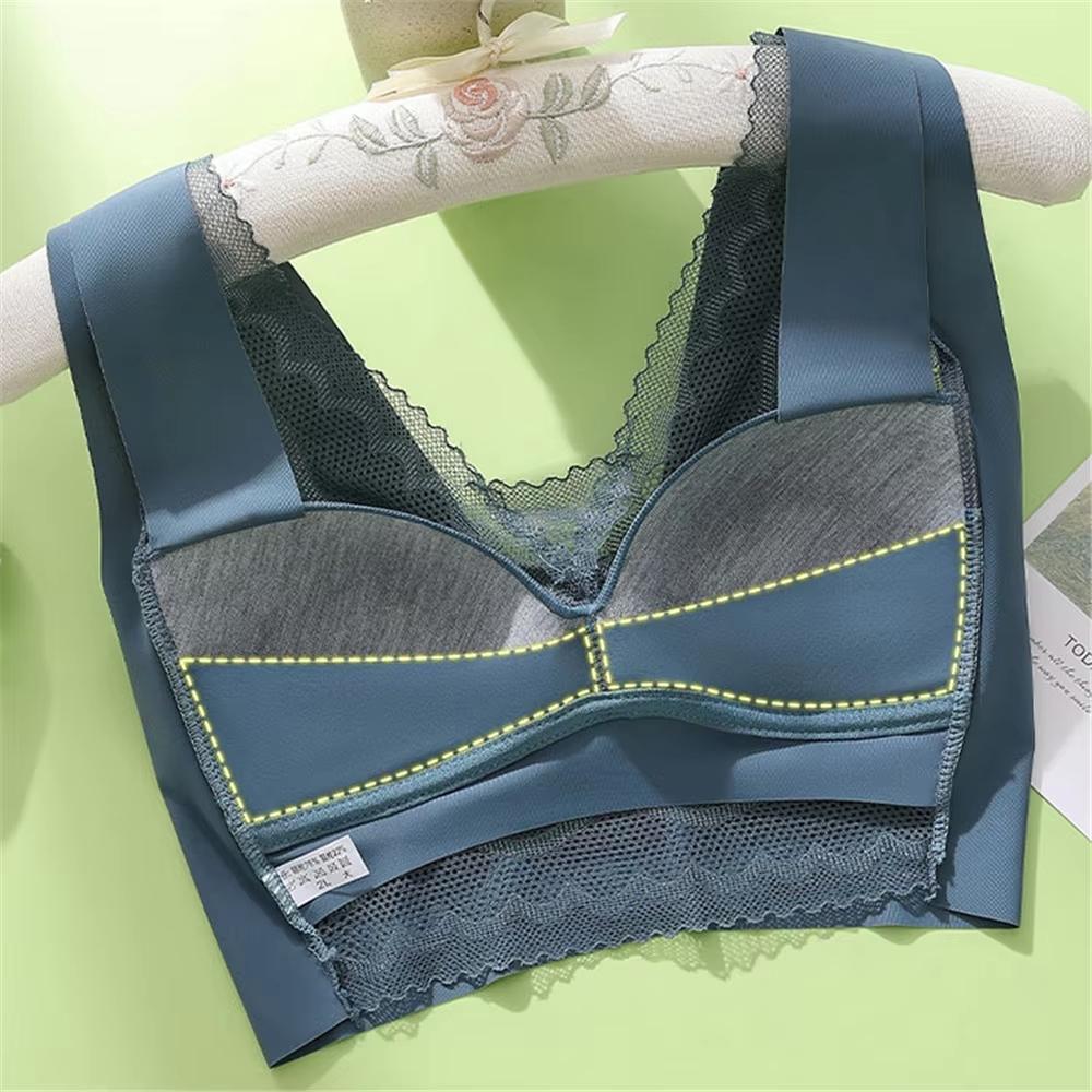 Seamless Bra Top Women Wireless Lace Bralette Plus Size Underwear Comfortable Sexy Lingerie L-5L