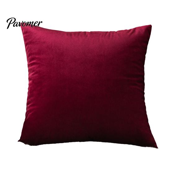 High-density Velvet Pillow Cover Solid Color Cover, Soft Plush Throw Case, 17.7x17.7 Inch Pillowcase Smooth Cushion for Sofa, Bed, Office, Cozy