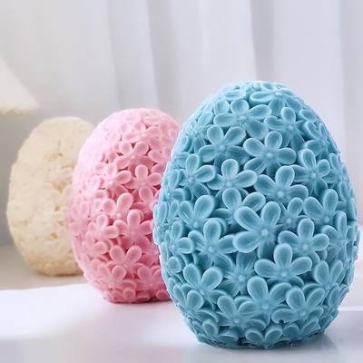 Forma Silikonowa do Odlewania Jajka z Kwiatem Pojedynczo lub w Zestawie Forma na Świece Gips Beton Jesmonit Dekoracja Wielkanocna Jajka Rękodzieło DIY