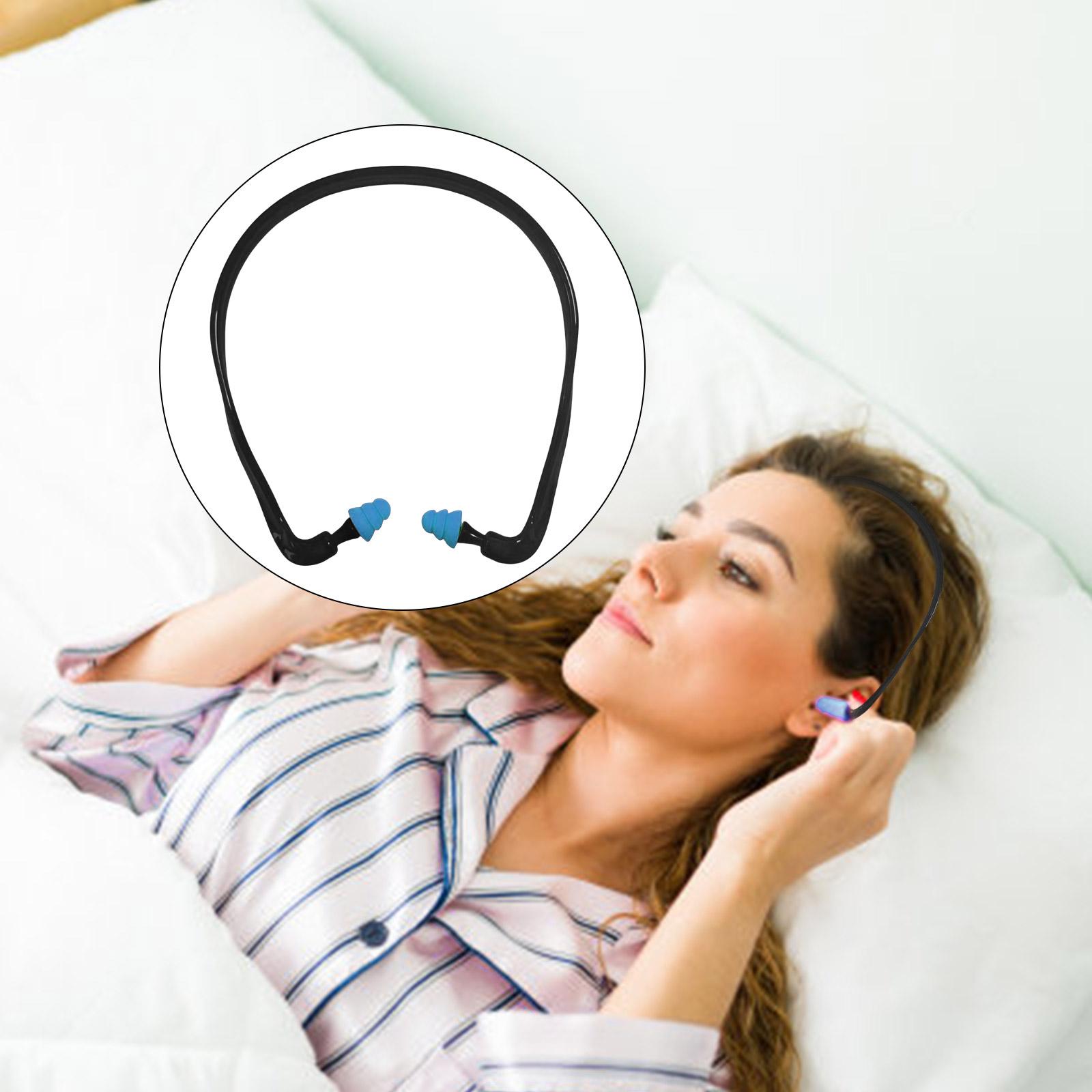 Мягкие силиконовые беруши с креплением на голову защитные наушники для сна и работы — фото 3