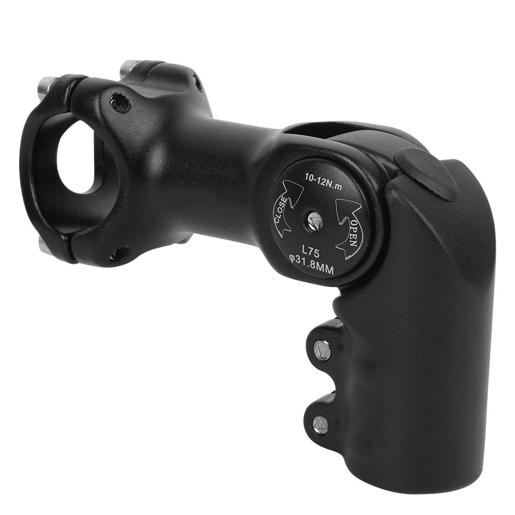 6061 T6 Aluminium Alloy Black Adjustable Angle Mountain Bike Stem Extender Modified Bicycle Adapter