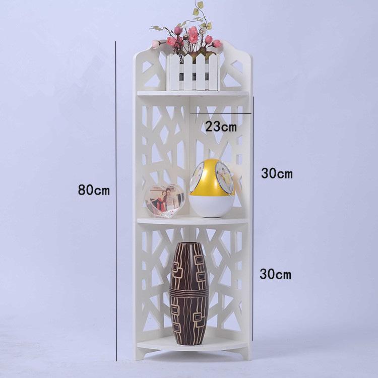 

Белый угловой книжный шкаф стоящая кухонная полка ванная комната многоцелевая 4 полки сделано из ПВХ