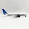 Air United Airways B737 30cm Diecast Aircraft Model Resin Miniature Plane Wheels & Base For Aviation Enthusiasts Home Decor