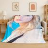 Coperta morbida in flanella T-Taylor Singer Music, Coperta accogliente per letto, Divano, Divanetto, Camera da letto, Soggiorno, Viaggio, Picnic bambini