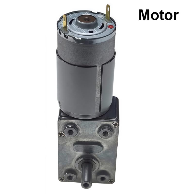 DC Electronic 4632-395 Worm Gear Motor Low Speed 7-201RPM Worm Reduction Gearbox Engine 12V 24V Self-locking Geared Motor