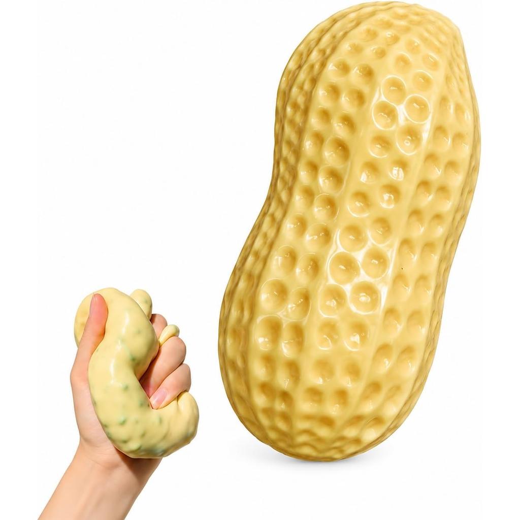 ASMR Crunchy Peanut Squishie Stress Ball - Sensory Play Fidget Toy