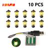 10Pcs 0.8Mm Pin Rgb Led Building Blocks Usb Lamp Diy Street Light City Electric Decorate 1X1 Brick Toy Compatible All Brands