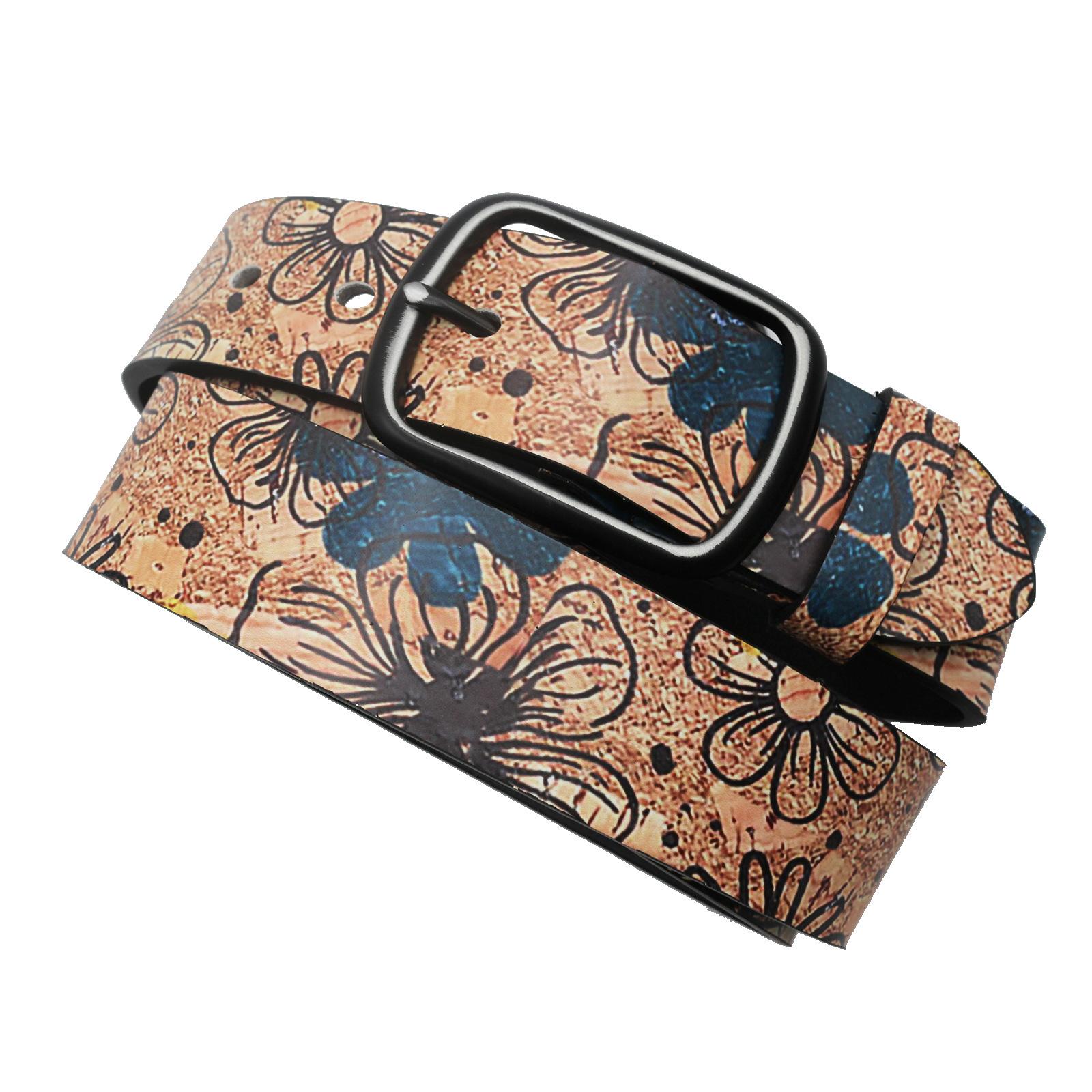 

Винтажный окрашенный ремень из искусственной кожи с принтом Y2K, аксессуары для джинсов в стиле хип-хоп, ремень с пряжкой 125cm хаки