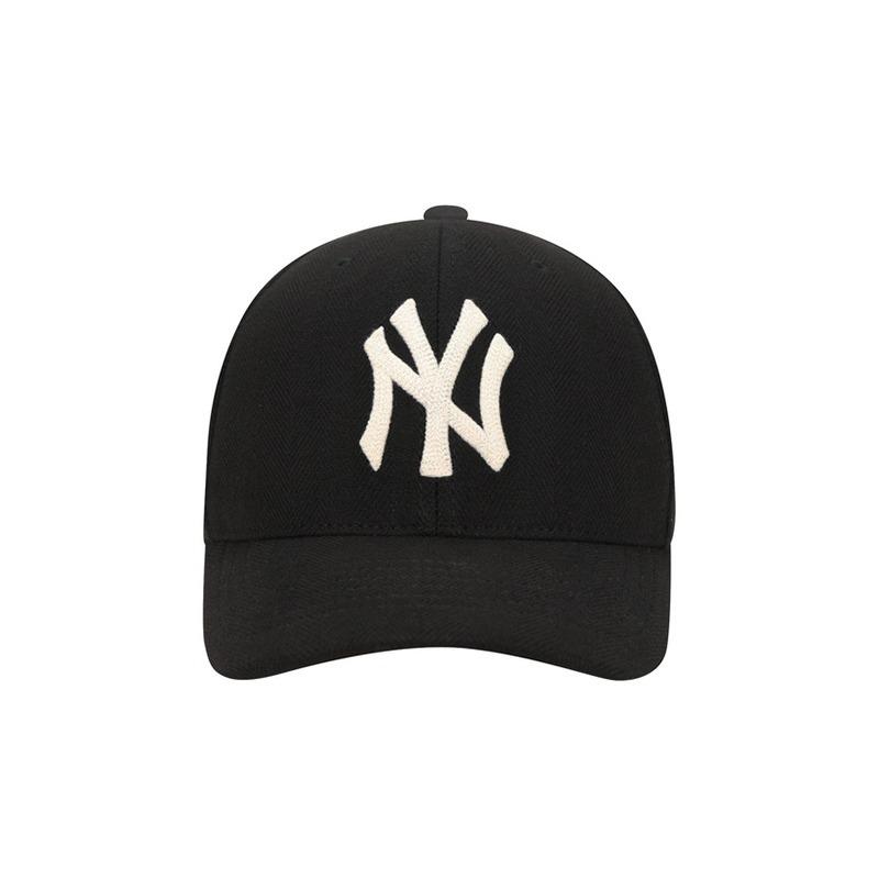 MLB Warme und winddichte Baumwoll-Schirmmütze, gleicher Stil für Damen und Herren, Schwarz 32CPWZ011-50L schwarz