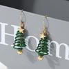 Dainty Christmas Dangle Earrings for Women Cute Jingle Bell Christmas Tree Drop Earrings Holiday Christmas Jewelry Gift