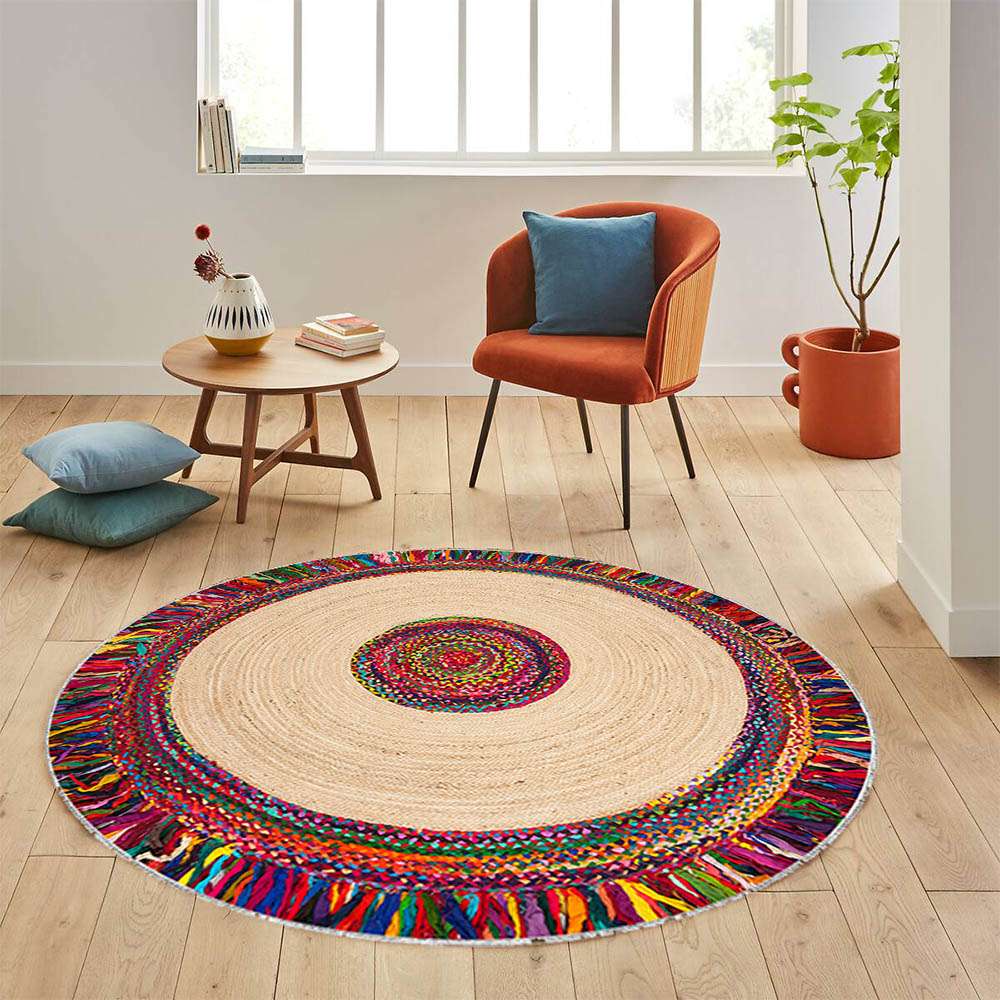 

Mosimoso Home R053 Digital Printed Dot Sole Round Carpet 100x100 cm