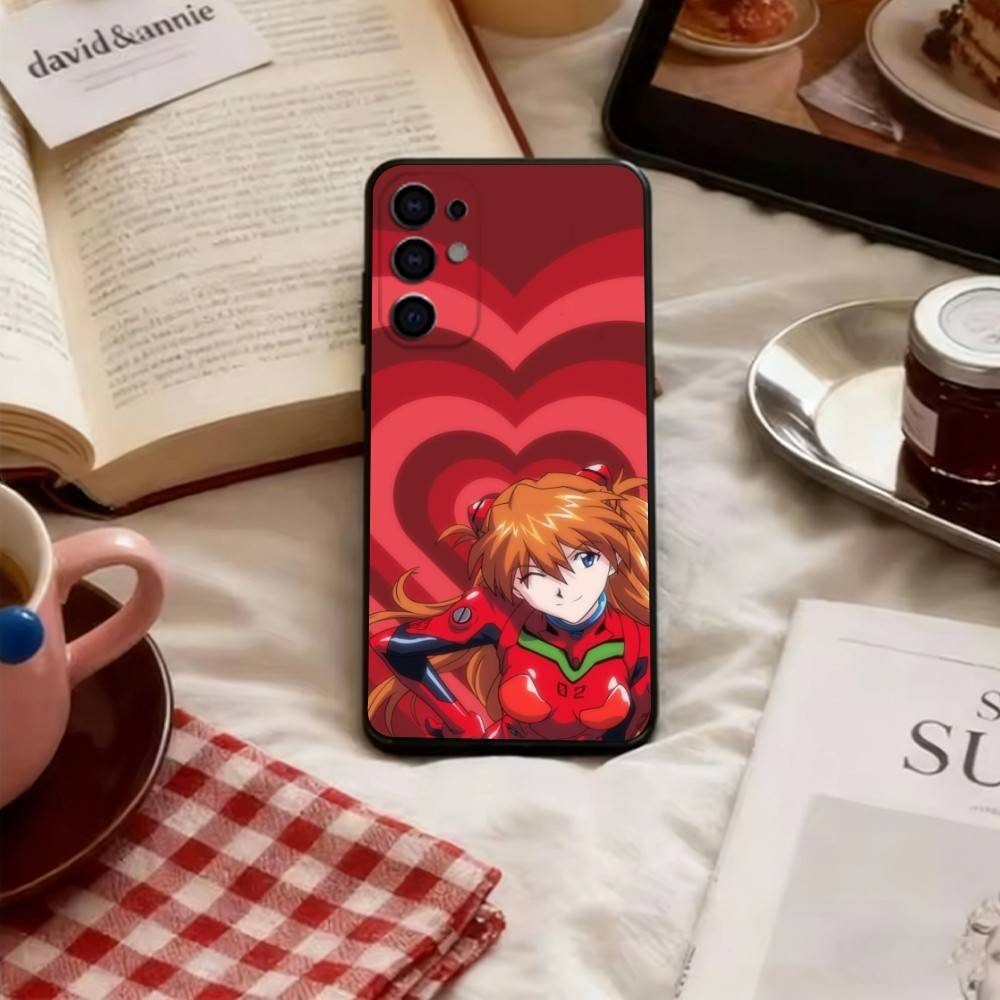 EVA Soryu Asuka Langley Phone Case For Samsung S25,S24,S21,S22,S23,S30,Ultra,S20,Plus,Fe,Lite,Note,10,Soft Black Cover