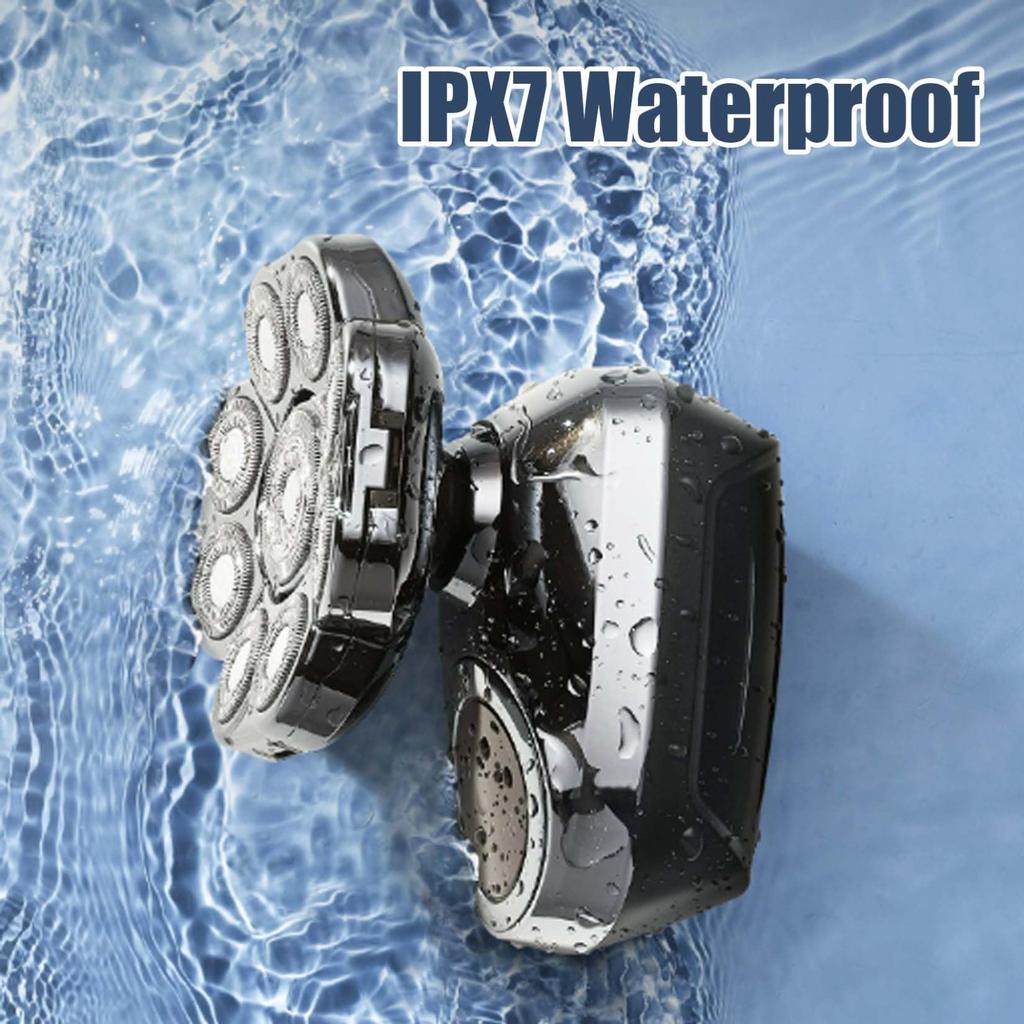 9D Floating Head Shaver,6-in-1 Detachable Head Shavers, IPX7 Waterproof Wet Dry Shaving, Intelligent LED Display,Rechargeable Cordless