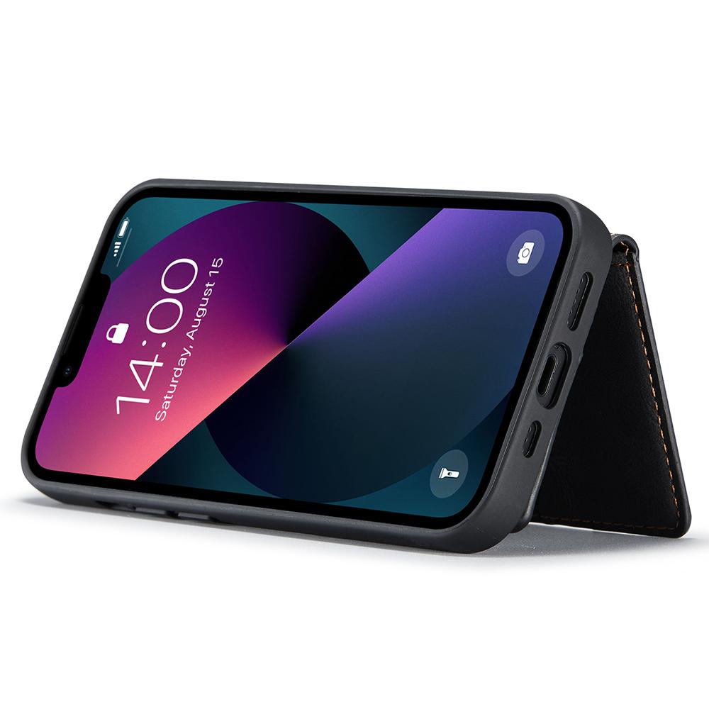 Für iPhone 13 Hülle Abnehmbarer Kartenhalter Leder Rückseite Kompatibel mit MagSafe