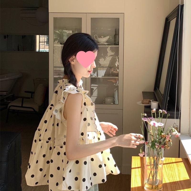 Women's Polka Dot Flutter Sleeve Summer Shirt - 2026 New Loose Chic Design