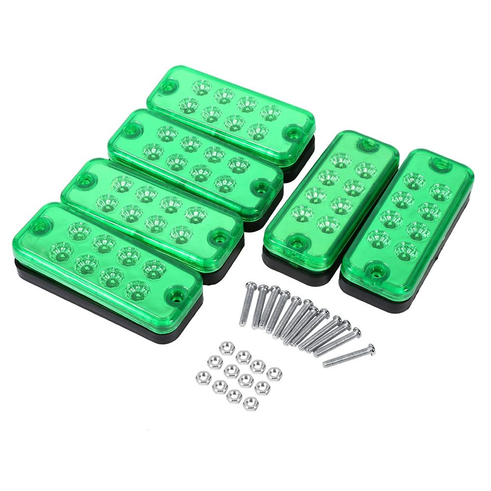6pcs 8 LED Clearance Side Marker Light Indicator Lamp Truck Trailer Lorry Yellow