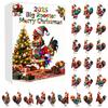 Christmas Chicken Advent Calendar 24-Day Countdown Box with Easy-Open Windows Multifunctional Holiday Decoration
