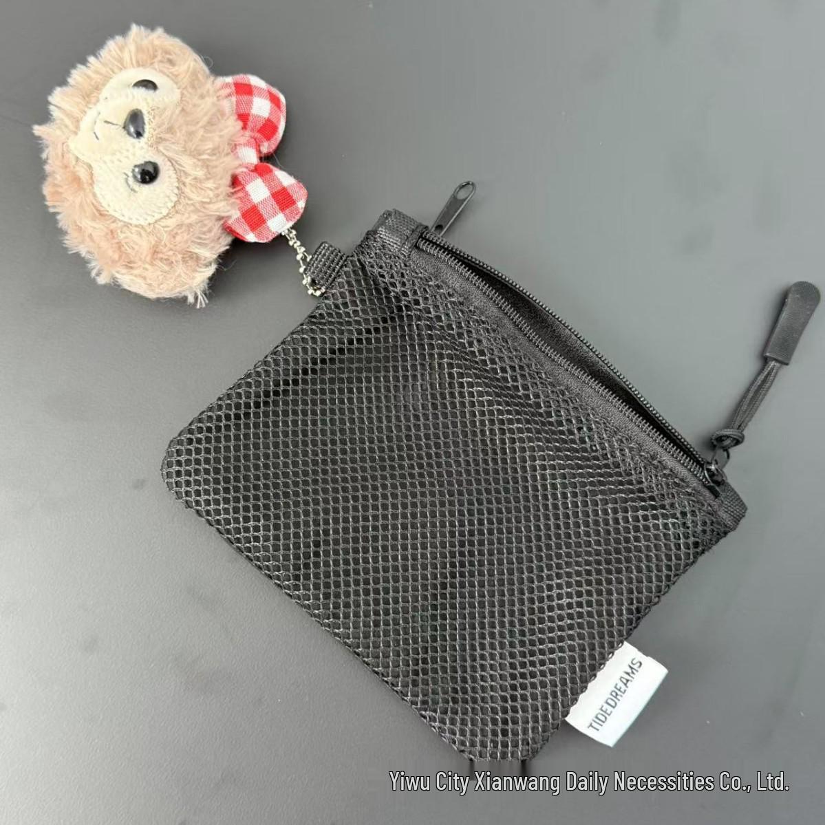 Double-Layer Zipper Makeup & Toiletry Travel Bag чёрный