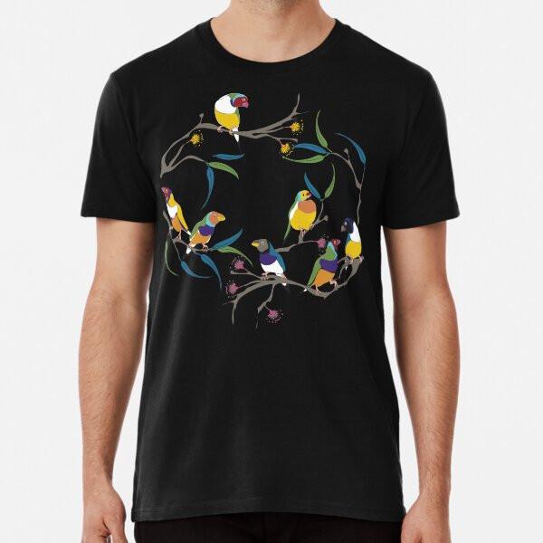 Australian Gouldian Rainbow Finches TShirt Made in Australia Unisex T-Shirt S